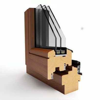 Okna drewniane Lublin Witraż Thermoline 78