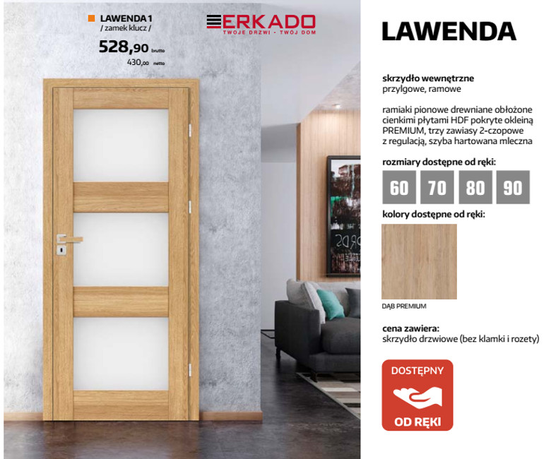 Drzwi Lublin od ręki Laweenda ERKADO